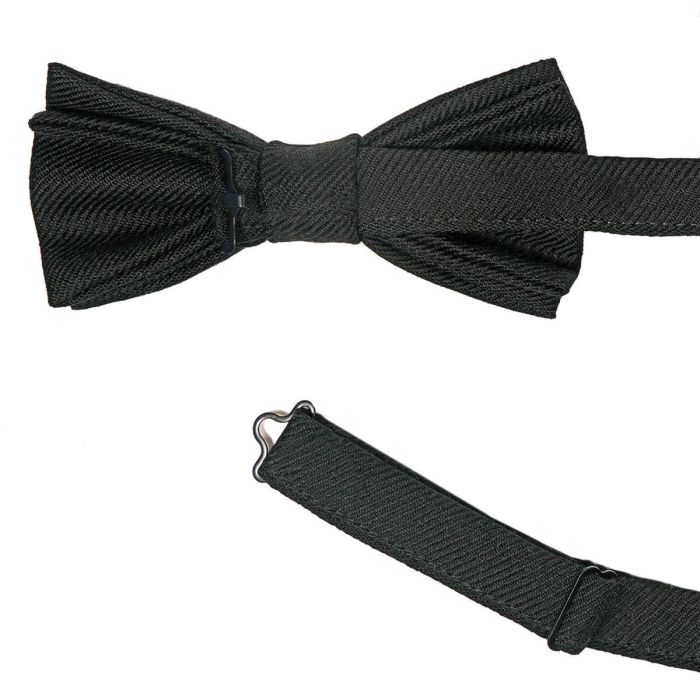 Black Plain Coloured Bow Tie