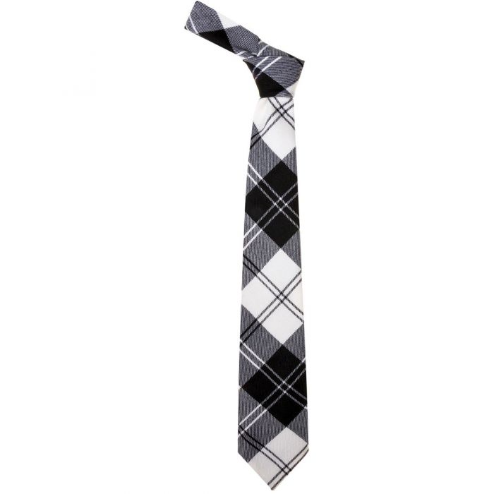 Erskine Black/White Tartan Tie