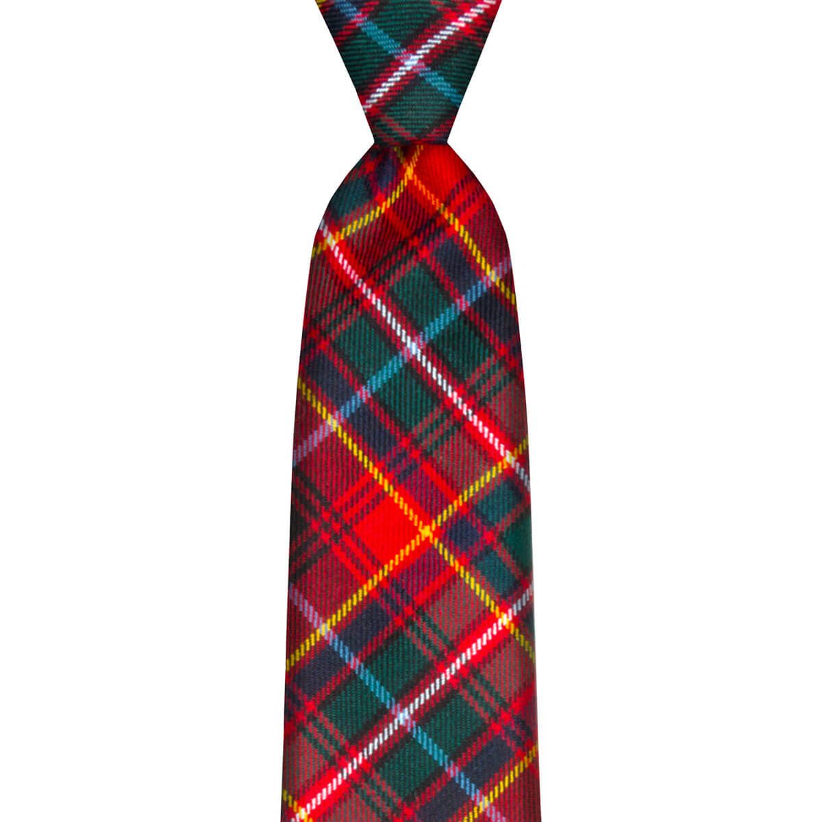Innes Red Modern Tartan Tie
