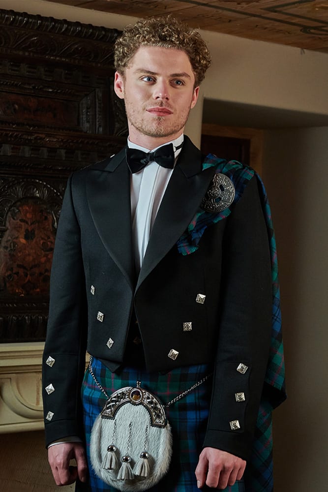 Mens | Bonnie Prince Charlie Coatee and Vest | Black