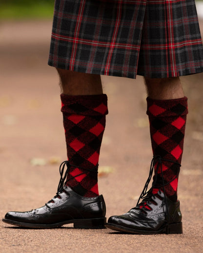 Regimental Diced Hose | Merino Wool Blend | Kilt Socks