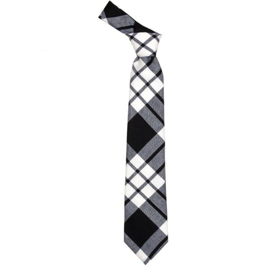MacFarlane Black/White Modern Tartan Tie